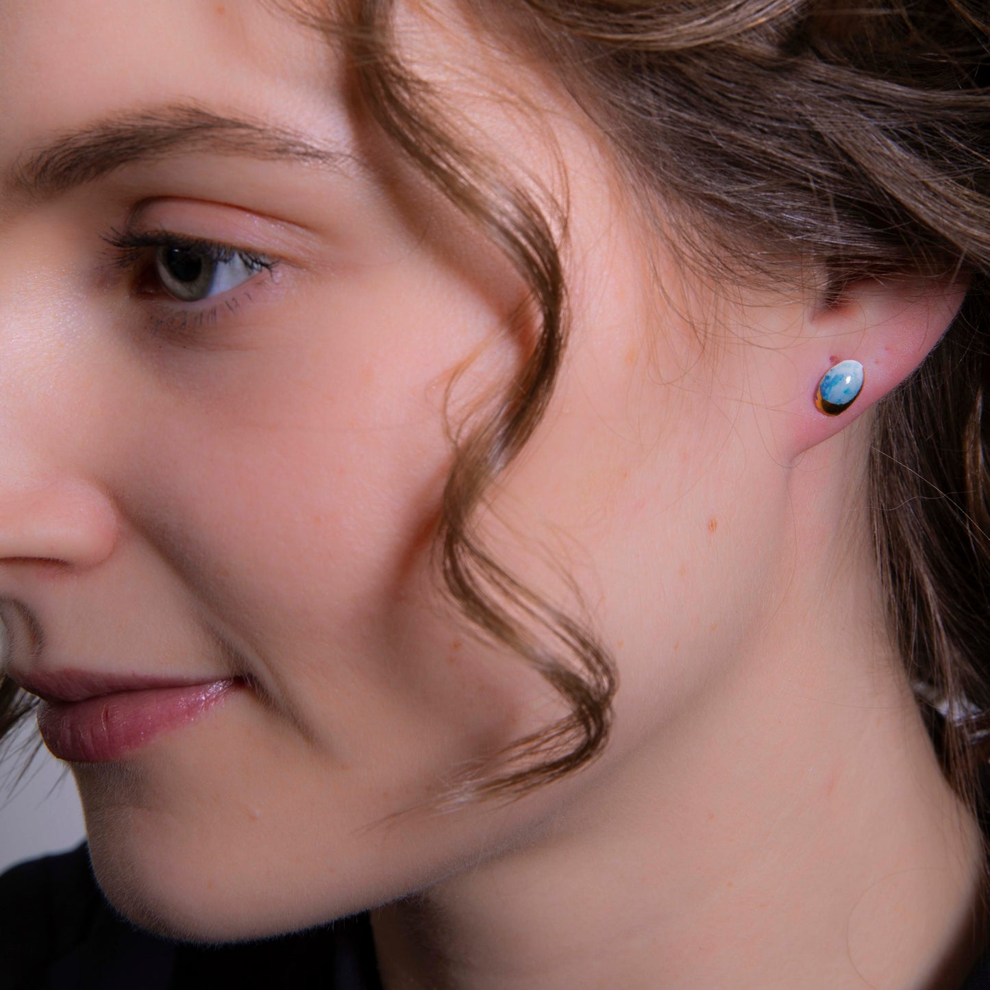 PORCELÁNOVÉ NÁUŠNICE "MODRÝ MRÁZ"