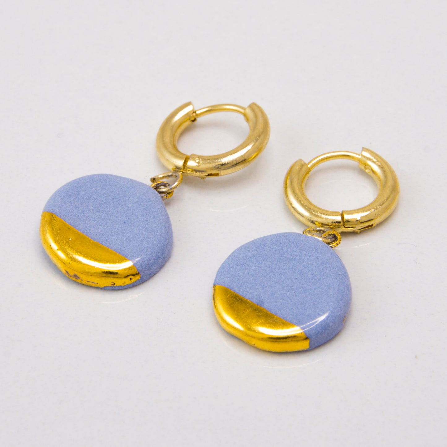 "AZURE ELEGANCE" PORCELAIN DANGLE EARRINGS