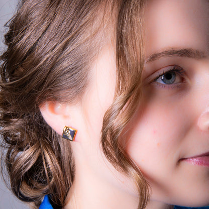 PORCELÁNOVÉ NÁUŠNICE "NOIR AURUM"