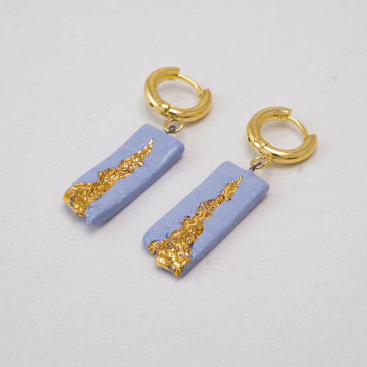 "GOLDEN RIVER" PORCELAIN DANGLE EARRINGS