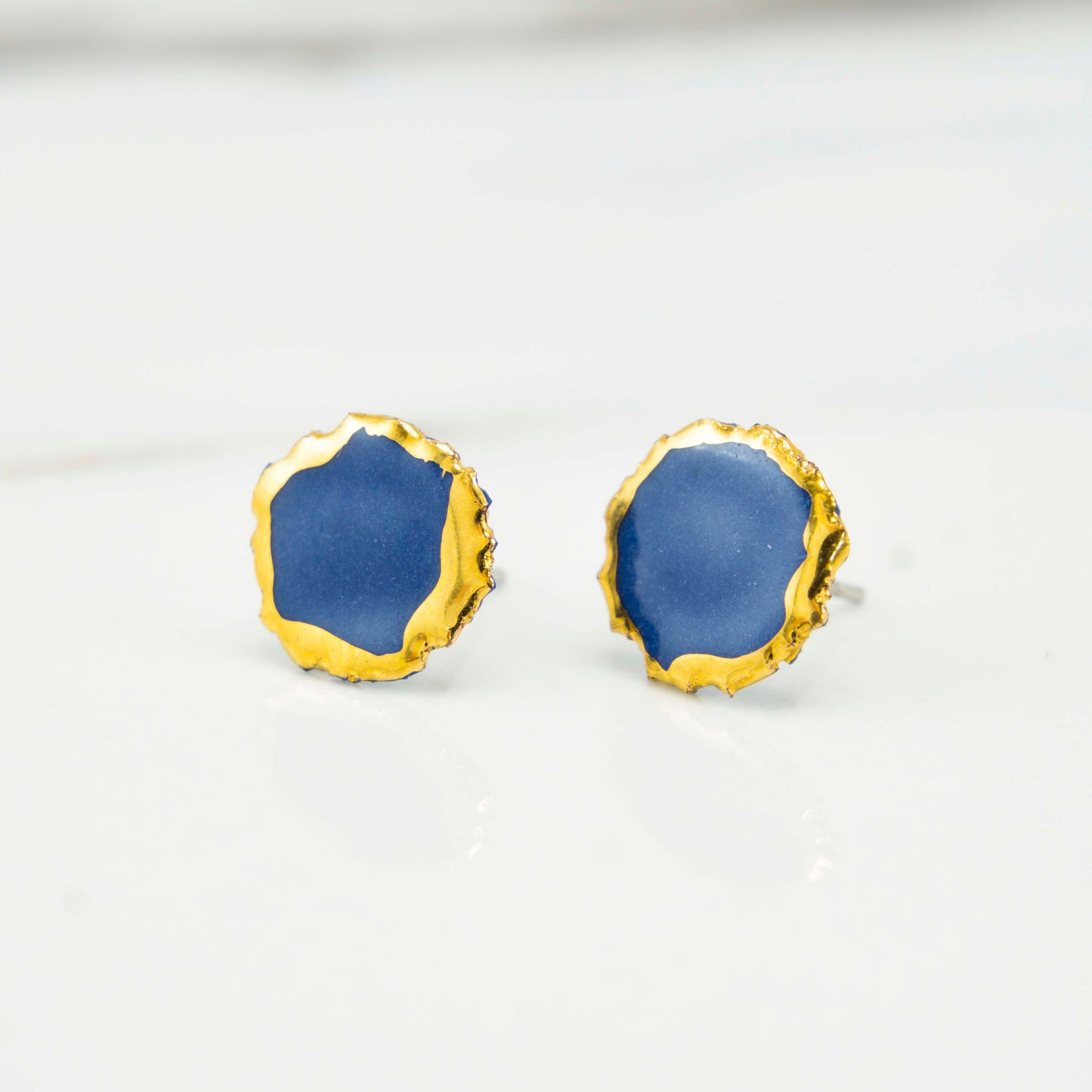 "CELESTIAL SHARDS" PORCELAIN STUD EARRINGS