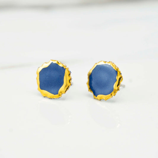 "CELESTIAL SHARDS" PORCELAIN STUD EARRINGS