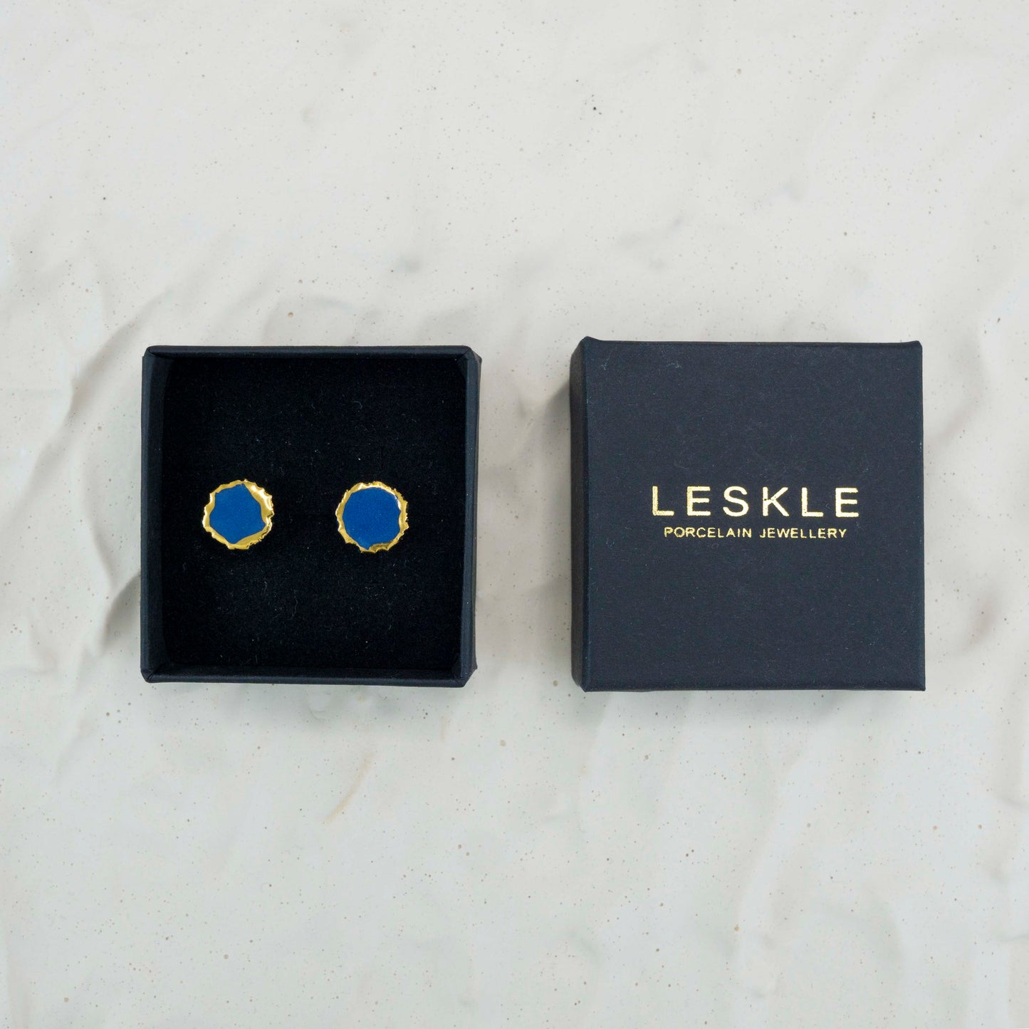 "CELESTIAL SHARDS" PORCELAIN STUD EARRINGS