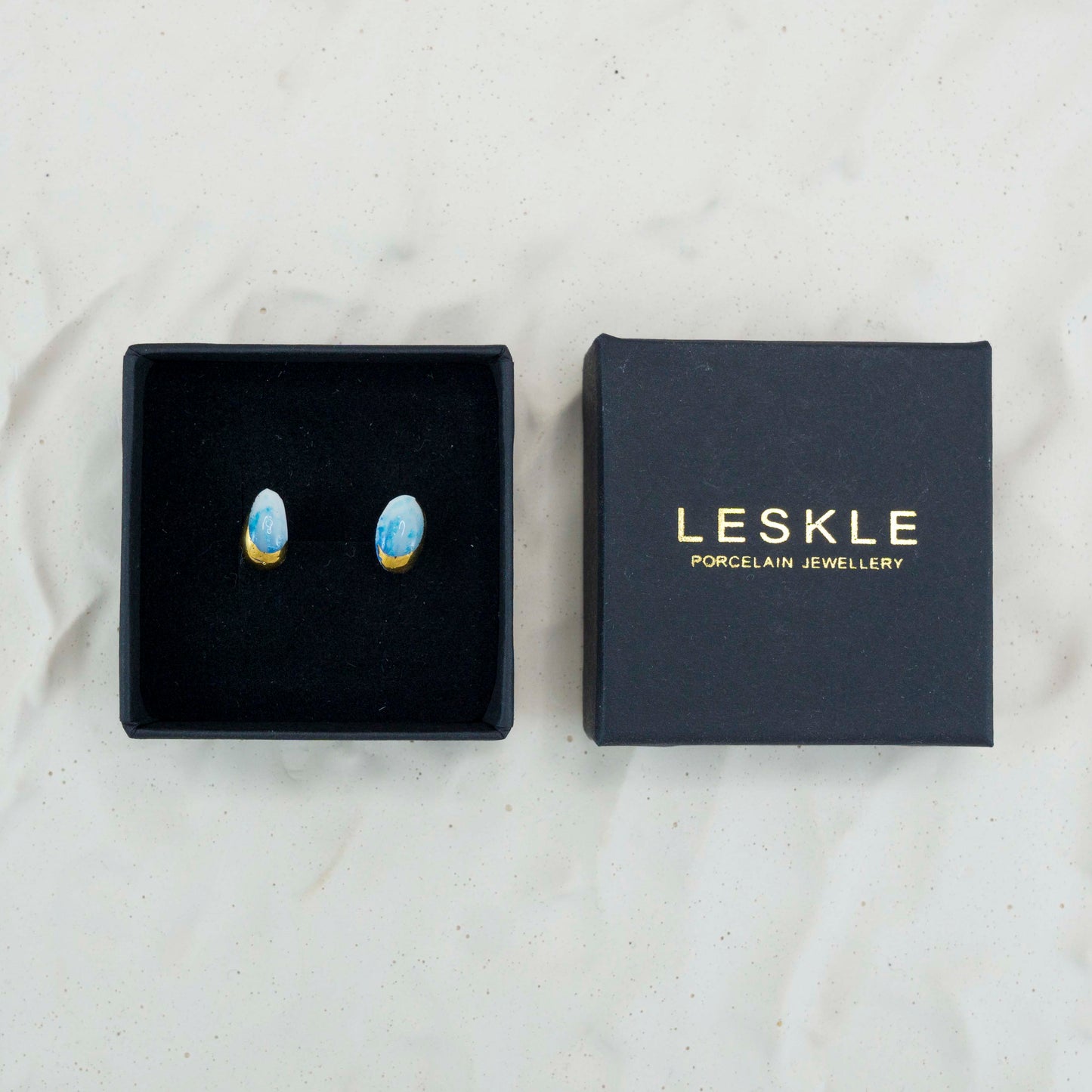 PORCELÁNOVÉ NÁUŠNICE "MODRÝ MRÁZ"