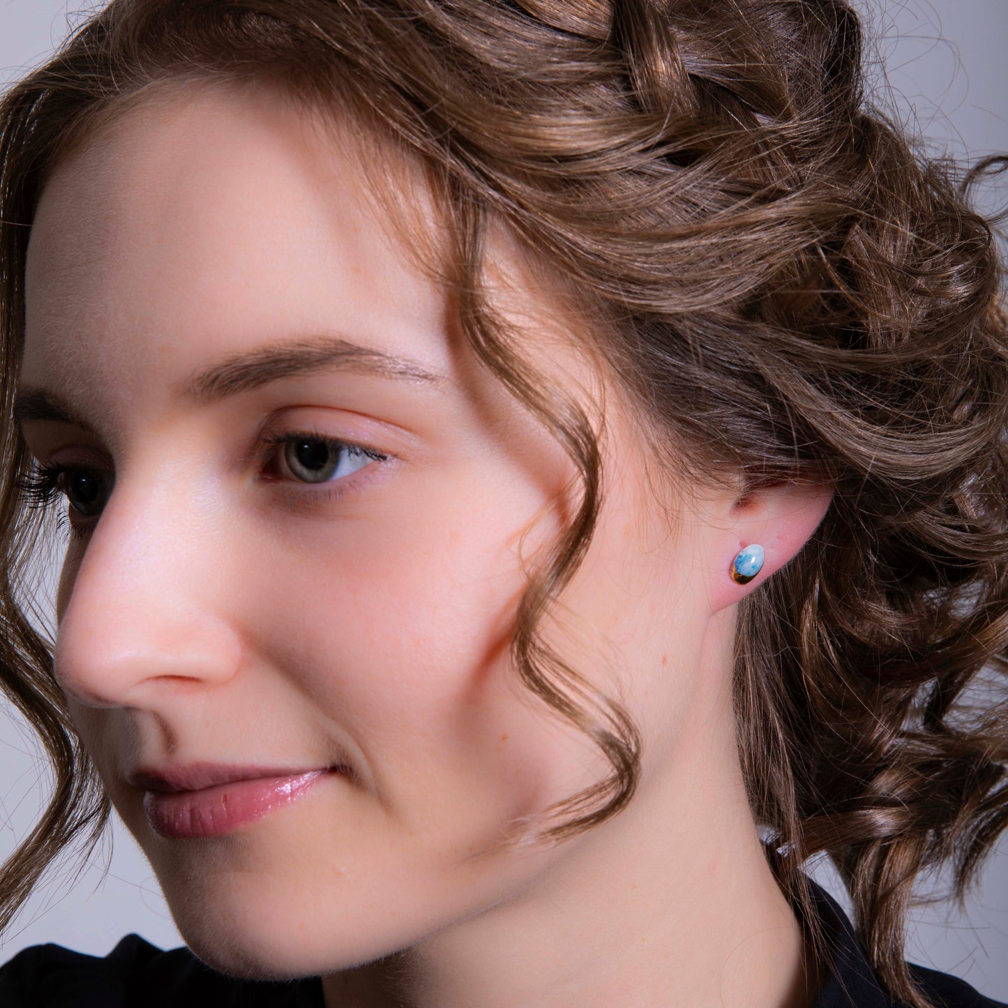 PORCELÁNOVÉ NÁUŠNICE "MODRÝ MRÁZ"