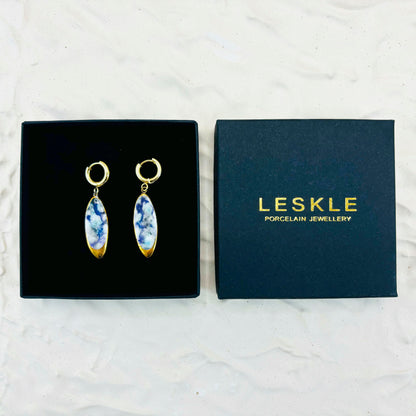 "GALACTIC MIST" PORCELAIN DANGLE EARRINGS
