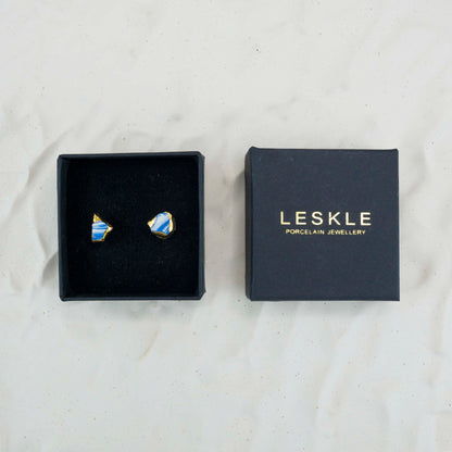 "MARBLE FRAGMENT" PORCELAIN STUD EARRINGS