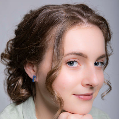 "GOLD ASCENT" PORCELAIN STUD EARRINGS