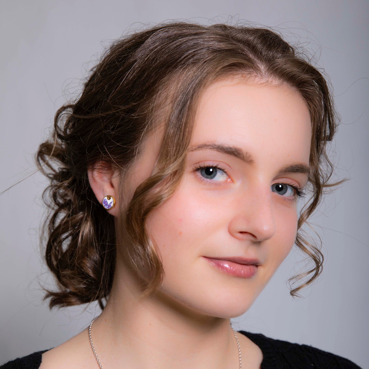 "TOWER OVER THE VALLEY" PORCELAIN STUD EARRINGS