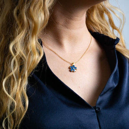 "BACHELOR'S BUTTON" PORCELAIN NECKLACE