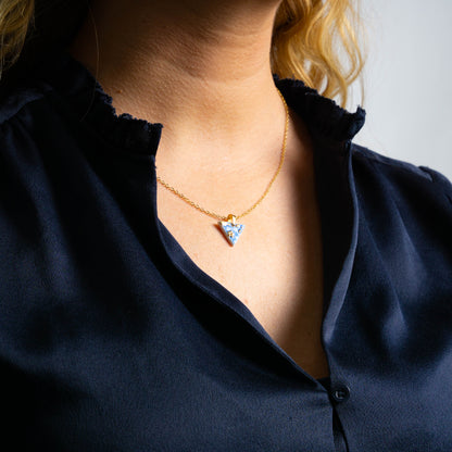 "BOTANICAL GOLD" PORCELAIN NECKLACE