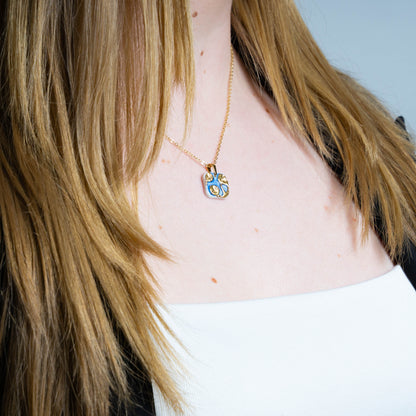 "FLORAL GLINT" PORCELAIN NECKLACE