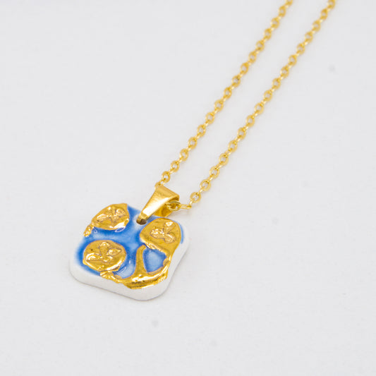 "FLORAL GLINT" PORCELAIN NECKLACE